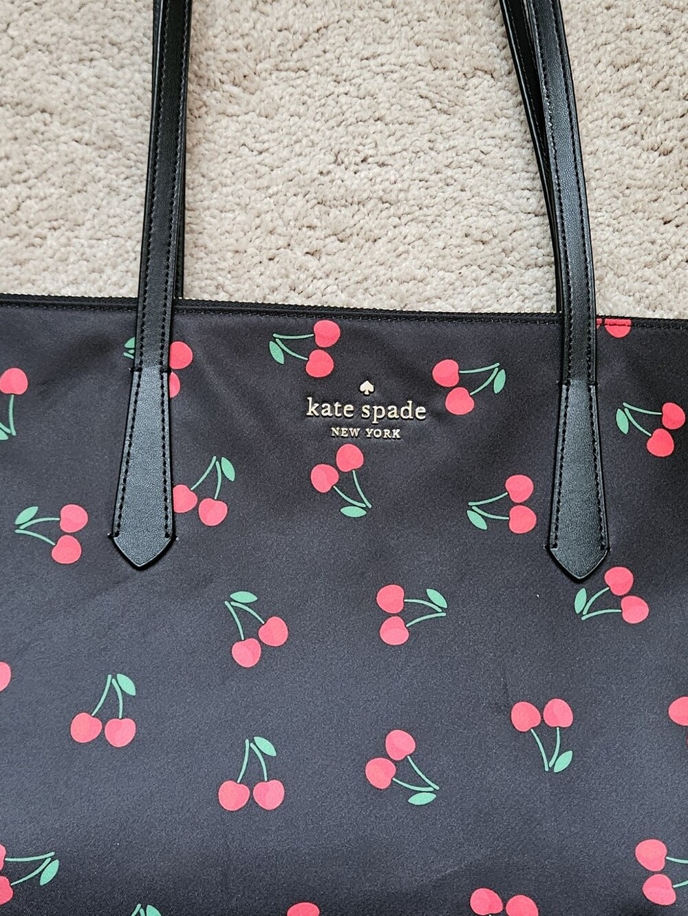 Kate Spade Mel Packable Nylon Tote Cherry - Picture 3 of 13